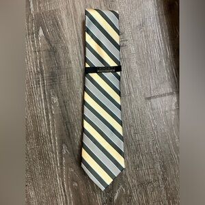 NWT AXIST Essential Tie - Woven Stripe Green